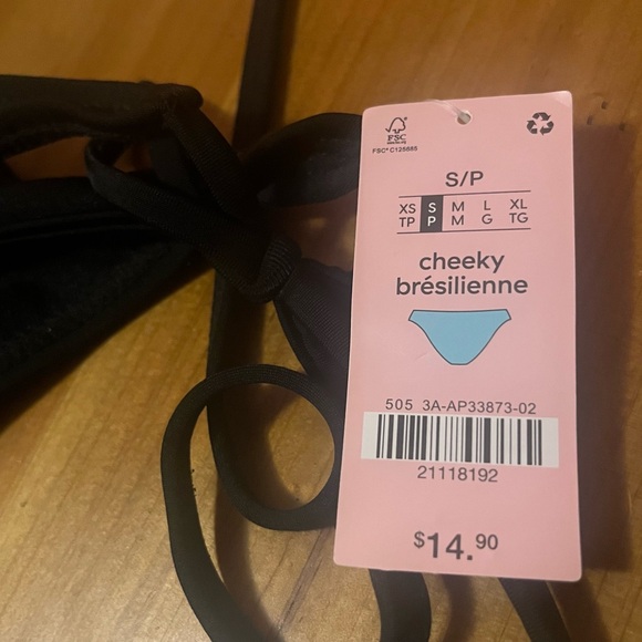 ARDENE black 2 piece push-up bikini (top size medium, bottoms size small) - Picture 3 of 3